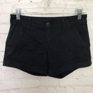 Aeropostale Black MIDI Cuffed Shorts - Size 0